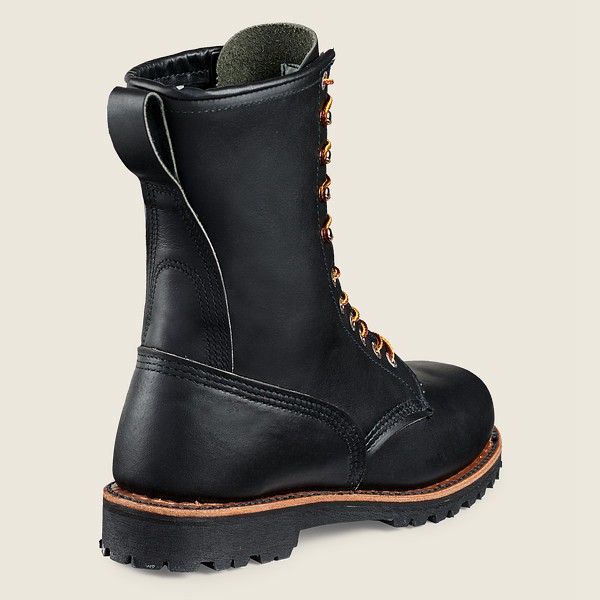 Red Wing Work Boots Black - Womens Loggermax - 9-inch Soft Toe - Made To Order - 1847-SKFLH